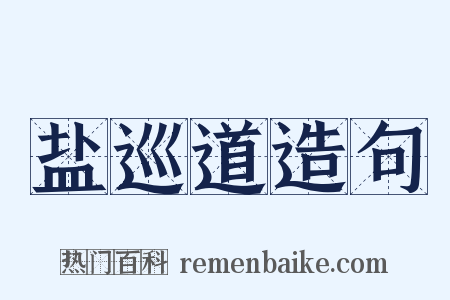 盐巡道造句是什么意思的图片